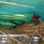 Rope Access work at airbus using nets with Debris mesh