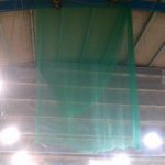 Rope access at Swansea Market hanging the net
